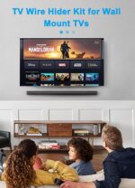 in-Wall Cable Management Kit for TV & Soundbar - Conceal Power & AV Cables, Includes Hole Saw Drill Attachment & Drywall Hand Saw for Easy Installation - Image 4