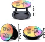 Frienda 6 Pieces Cell Phone Grip Holder Stand Expanding Inspirational Quote Cases Grip Holder Collapsible Finger Kickstand Compatible with Most Tablets Self Adhesive for Smartphone - Image 8