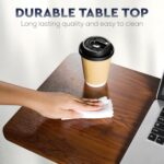 Pneumatic Adjustable Bedside Table, Compact Rolling Laptop Table with 360° Hidden Casters and Built-in Cup Holder, Medical Mobile Bed Desk for Home & Hospital Use - Image 4