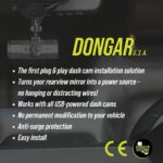 Dongar Dashcam Power Adapter (10-pin Type B). Compatible with Select Toyota, Lexus, Subaru Models. Connects to Rearview Mirror, Built-in USB Power Source, Easy to Install - Image 4