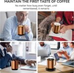 vsitoo Temperature Control & Self-Heating Smart Coffee Mug with Lid, 3 Custom Heat Settings, Manual & App Control, 180 Min Battery Life - Hot up to 140℉ Fast Wireless Charger Base (Copper - 14 oz) - Image 7