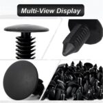 200PCS Car Plastic Trim Boot Rivets Push Clip Fastener, 6.4mm Hole Automotive Bumper Shield Fastener Clip, Push Pins Bumper Clips Fenders Retainers Screw for Auto Body - Image 4