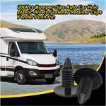 200PCS Car Plastic Trim Boot Rivets Push Clip Fastener, 6.4mm Hole Automotive Bumper Shield Fastener Clip, Push Pins Bumper Clips Fenders Retainers Screw for Auto Body - Image 5