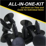 200PCS Car Plastic Trim Boot Rivets Push Clip Fastener, 6.4mm Hole Automotive Bumper Shield Fastener Clip, Push Pins Bumper Clips Fenders Retainers Screw for Auto Body - Image 6