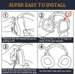 SOULWIT Cooling-Gel Replacement Earpads for Corsair Void/Void Pro/Void Elite/Surround Wired & Wireless RGB USB Gaming Headsets, Ear Pads Cushions with Ice Silk Fabric - Black - Image 7