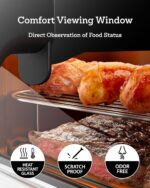Air Fryer, 6 Qt, Stainless Steel Air Fryer, Stainless Steel Housing& Full Metal Inner Pot, Ceramic Glaze, PTFE and PFAS Free, 9 Digital One-Touch Cook Functions,120°F~450°F, 1700W - Image 5