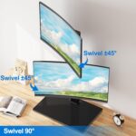Vertical Dual Monitor Stand, Stack Two Computer Screens up to 32 inches Each, Free-Standing Monitor Desk Mount, Monitor Mount with Height Adjustment, Swivel, VESA Stand 75/100x100mm - Image 3