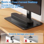 Vertical Dual Monitor Stand, Stack Two Computer Screens up to 32 inches Each, Free-Standing Monitor Desk Mount, Monitor Mount with Height Adjustment, Swivel, VESA Stand 75/100x100mm - Image 5