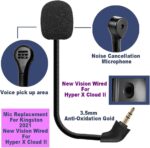 Replacement Game Mic Microphone for Post-2021 2nd Version Wired Kingston HyperX Cloud 2 Gaming Headsets, 3.5 mm Jack (New Version Wired) - Image 4