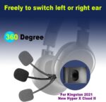 Replacement Game Mic Microphone for Post-2021 2nd Version Wired Kingston HyperX Cloud 2 Gaming Headsets, 3.5 mm Jack (New Version Wired) - Image 5