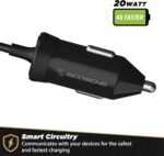 Scosche CPDC203 PowerVolt 20-Watt USB Type-C Power Delivery 3.0 Fast Car Charger with Attached 3-Foot Adjustable Coiled Cable for All USB-C Devices - Image 4