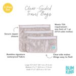 Bumkins Travel Bag, Toiletry, Baby, TSA Approved Pouch, Zip Bag, Quart Size Airline Compliant, Clear-Sided, Diaper Bag Organization, Makeup, Accessories, Set of 3 Sizes, Desert Boho - Image 6