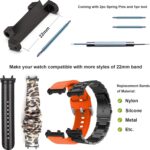Lijinlan Metal Watch Band Adapter Fit for Amazfit T-Rex 2 Watch Connector with Screw Rod Link Bar Screwdrivers Remove Tool Clasp Connect 22mm Strap for Amazfit T-Rex2 Accessory - Image 6