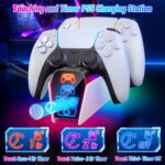 PS5 Controller Charger Station for Dualsense Controller & Edge Controller for PlayStation 5 Storage, PS5 Accessories Charging Station with Timer Function - Image 4