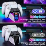 PS5 Controller Charger Station for Dualsense Controller & Edge Controller for PlayStation 5 Storage, PS5 Accessories Charging Station with Timer Function - Image 6