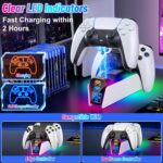 PS5 Controller Charger Station for Dualsense Controller & Edge Controller for PlayStation 5 Storage, PS5 Accessories Charging Station with Timer Function - Image 7