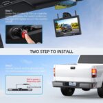 eRapta Wireless Backup Camera 7 Inch Rear View Monitor Kit HD 1080P Easy Installation 2 Channels Waterproof Night Vision Reverse Cam for Camper Van Truck Trailer AWT7 - Image 3