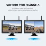 eRapta Wireless Backup Camera 7 Inch Rear View Monitor Kit HD 1080P Easy Installation 2 Channels Waterproof Night Vision Reverse Cam for Camper Van Truck Trailer AWT7 - Image 8
