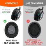 WC Upgraded Replacement Earpads for Steelseries Arctis Nova Pro Wireless Made by Wicked Cushions | Improved Durability, Thickness, Softer Leather, and Sound Isolation | Red Camo - Image 3