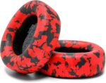 WC Upgraded Replacement Earpads for Steelseries Arctis Nova Pro Wireless Made by Wicked Cushions | Improved Durability, Thickness, Softer Leather, and Sound Isolation | Red Camo - Image 6