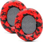 WC Upgraded Replacement Earpads for Steelseries Arctis Nova Pro Wireless Made by Wicked Cushions | Improved Durability, Thickness, Softer Leather, and Sound Isolation | Red Camo - Image 7