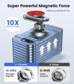 VICSEED Tesla Phone Mount【Strongest Magnet Power】MagSafe Car Mount for Tesla Model 3 Model Y, Foldable Hidden Phone Holder Fit for All Phone, Tesla Model 3 Accessories - Image 5