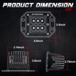 Flush Mount LED Pods, OFFROADTOWN 5'' 12,000LM CREE LED Driving Lights Reverse Backup Light Flush Light Bar Off Road Lights Work Light for Truck Pickup UTV ATV SUV Boat 4x4 Car - Image 3