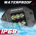 Flush Mount LED Pods, OFFROADTOWN 5'' 12,000LM CREE LED Driving Lights Reverse Backup Light Flush Light Bar Off Road Lights Work Light for Truck Pickup UTV ATV SUV Boat 4x4 Car - Image 4