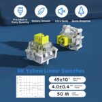 RK ROYAL KLUDGE RK96 RGB Limited Ed, 90% 96 Keys Wireless Triple Mode BT5.0/2.4G/USB-C Hot Swappable Mechanical Keyboard w/Wrist Rest, Software Support & Massive Battery, RK Yellow Switch - Image 7