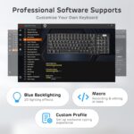 RK ROYAL KLUDGE RK96 RGB Limited Ed, 90% 96 Keys Wireless Triple Mode BT5.0/2.4G/USB-C Hot Swappable Mechanical Keyboard w/Wrist Rest, Software Support & Massive Battery, RK Yellow Switch - Image 8
