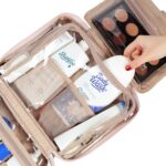NISHEL Travel Toiletry Bag for Women Large Capacity, Makeup Essentials Organizer, Hanging Case for Accessories, Cosmetics, Pink - Image 5