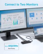 Anker 10-in-1 USB C Hub with 100W Power Delivery, Dual 4K HDMI, 4 USB-A/USB-C Ports, Ethernet, SD Card Slot for Laptops - Image 4