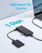 Anker 10-in-1 USB C Hub with 100W Power Delivery, Dual 4K HDMI, 4 USB-A/USB-C Ports, Ethernet, SD Card Slot for Laptops - Image 5