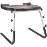FitDesk Portable Standing Desk Converter with Massage Rollers & Forearm Supports, Adjustable Height Workstation 11" to 20", Ergonomic Stand-Up Desk with Non-Scratch Grip Legs, White - Image 5