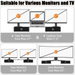 WESTREE Monitor Stand Riser with Adjustable Laptop Stand Riser, Steel Frame Dual Monitor Stand with Two Drawers for 2 Monitors, Desktop Oraganizer Stand for Computer,Laptop,Screen - Image 4