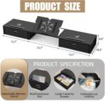 WESTREE Monitor Stand Riser with Adjustable Laptop Stand Riser, Steel Frame Dual Monitor Stand with Two Drawers for 2 Monitors, Desktop Oraganizer Stand for Computer,Laptop,Screen - Image 5