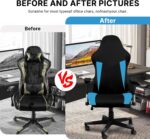 PEKJI Gaming Chair Covers, Computer Chair Slipcovers Cover Stretchable Elastic Machine Washable of Computer Video Game Office Chair Cover(Blue) - Image 6