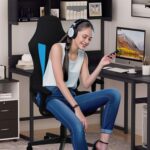 PEKJI Gaming Chair Covers, Computer Chair Slipcovers Cover Stretchable Elastic Machine Washable of Computer Video Game Office Chair Cover(Blue) - Image 7