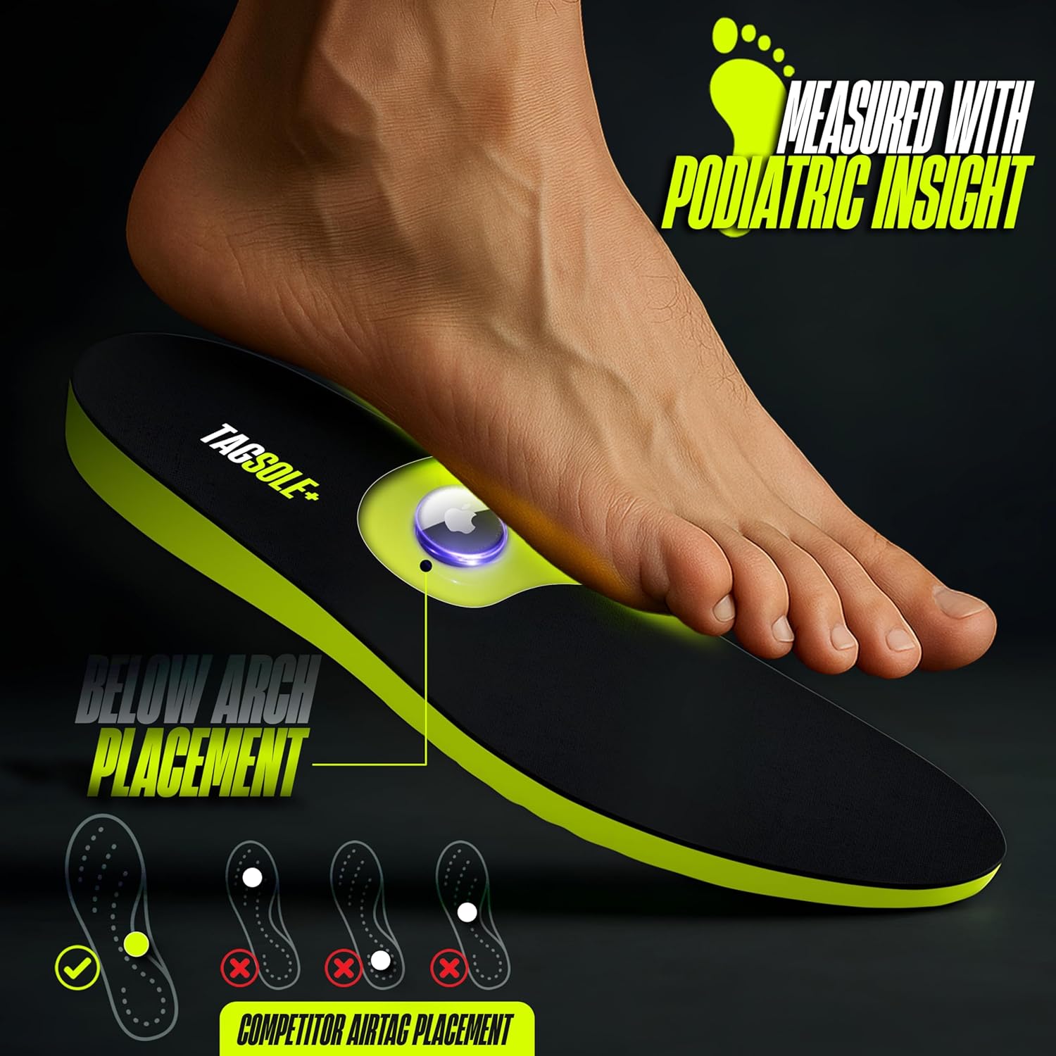 AirTag Shoe Insole - Comfortable & Secure AirTag Shoe Insert for Safety | GPS Tracker Insole for Kids, Elderly & Special Needs – Airtag Hidden Accessory ((20-24cm / 7.87-9.45“)) - Image 3