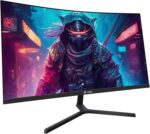 CRUA 24 Inch Curved Gaming Monitor, 144hz/165hz FHD 1080P Frameless Computer Monitor, PC Monitors Support AMD Freesync, 99% sRGB, DP, HDMI, Compatible Wall Mountable Installs-Black - Image 3