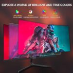 CRUA 24 Inch Curved Gaming Monitor, 144hz/165hz FHD 1080P Frameless Computer Monitor, PC Monitors Support AMD Freesync, 99% sRGB, DP, HDMI, Compatible Wall Mountable Installs-Black - Image 5