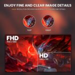 CRUA 24 Inch Curved Gaming Monitor, 144hz/165hz FHD 1080P Frameless Computer Monitor, PC Monitors Support AMD Freesync, 99% sRGB, DP, HDMI, Compatible Wall Mountable Installs-Black - Image 6