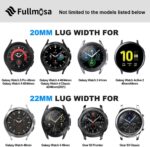 Fullmosa 18mm 20mm 22mm Stainless Steel Watch Band, Mesh Loop Magnetic Clasp Watch Strap Compatible with Garmin Vivoactive 4S/Vivomove 3S, Samsung Galaxy Watch 5 40mm 44mm - Image 3