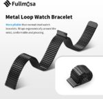 Fullmosa 18mm 20mm 22mm Stainless Steel Watch Band, Mesh Loop Magnetic Clasp Watch Strap Compatible with Garmin Vivoactive 4S/Vivomove 3S, Samsung Galaxy Watch 5 40mm 44mm - Image 6