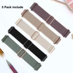 Stretchy Nylon Solo Loop Watch Bands for Amazfit GTS/GTS 2/GTS 2e/GTS 2 mini/GTS 3/GTS 4 Mini/GTS 4/GTR Mini, Elastic Braided Strap for Bip 3/Bip 3 Pro/Bip U Pro/Bip/Bip Lite Women Men - Image 3