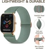 Stretchy Nylon Solo Loop Watch Bands for Amazfit GTS/GTS 2/GTS 2e/GTS 2 mini/GTS 3/GTS 4 Mini/GTS 4/GTR Mini, Elastic Braided Strap for Bip 3/Bip 3 Pro/Bip U Pro/Bip/Bip Lite Women Men - Image 4