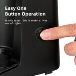 Single Serve K Cup Coffee Maker 2 in 1Machine,6 to 14 0z Brew Sizes,Auto Shut Off& Reusable Filter,Use Coffee Capsule&GroundCoffee&Loose Leaf Tea, Black - Image 6