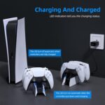 PS5 Controller Charging Station Dock, Dual Charging for Dualsense, Wireless Accessories with Blue LED ON/Off Automatically - Image 7