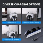 PS5 Controller Charging Station Dock, Dual Charging for Dualsense, Wireless Accessories with Blue LED ON/Off Automatically - Image 8