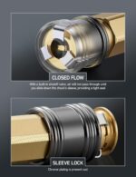AstroAI C1 Upgraded Anti-Leak Air Chuck, 1/4 Inch FNPT Closed Flow Brass Tire Chuck, Quick Connector Lock Air Chucks for Tire Inflator Gauge and Air Compressor - Image 4